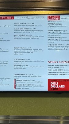 Menu photo 2 Jason's Deli Allen, TX