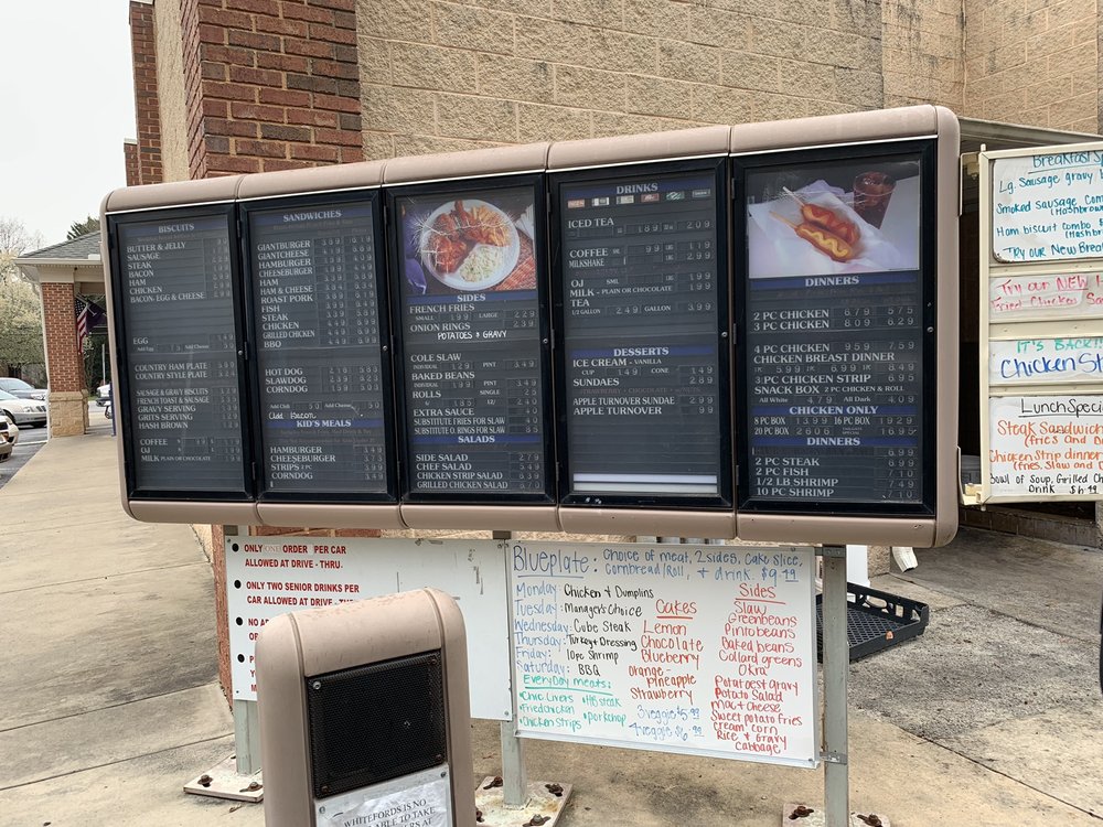 Food from Whiteford's Drive In