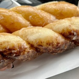 Glazed twist and cinnamon twist