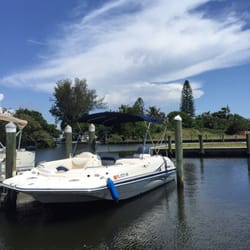 AMI Watersports - One of our 20' Hurricane deck boats.