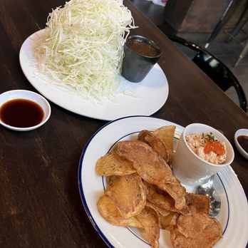 Tamari Bar - Chips and cabbage salad appetizers - Izakaya Near Me - Seattle, Washington Tamari Bar - Chips and cabbage salad appetizers - Izakaya Near Me - Seattle, Washington