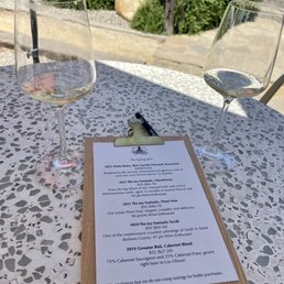 a menu and two glasses of wine a menu and two glasses of wine