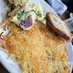 Bacon Arugula Scramble...delicious! Bacon Arugula Scramble...delicious!