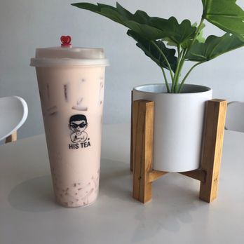 His Tea - Rose Milk Tea with coconut jelly - Bubble Tea Near Me - Richardson, Texas His Tea - Rose Milk Tea with coconut jelly - Bubble Tea Near Me - Richardson, Texas