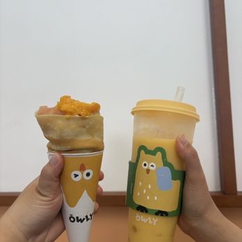 Owly Tea & Crepe - Luminous crepe, mango pomelo - Bubble Tea Near Me - Irvine, California