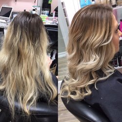 Before and after. From foils to balayage