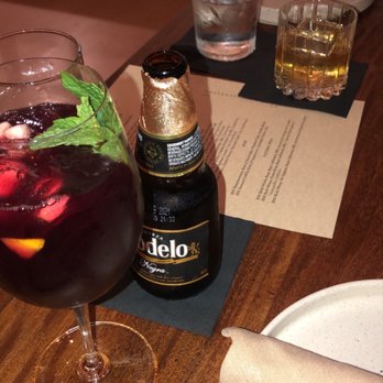 Tzuco - Mexique Sangría -- brandy, burgundy, hibiscus flower, citrus, mint - Mexican Near Me - Chicago, Illinois