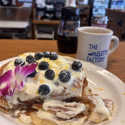 Omelette Factory Santee - Blueberry lemon ricotta pancakes