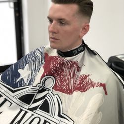 The Works Barbershop - Fade and pompadour!