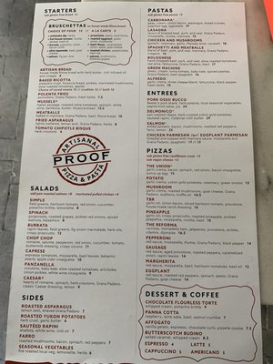 Menu photo 8 Proof Artisanal Pizza & Pasta Tucson, AZ Menu photo 8 Proof Artisanal Pizza & Pasta Tucson, AZ