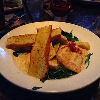 BJ's Restaurant & Brewhouse - Tuscan Chicken Limon. Ate 1/2 and was FULL. Angel hair noodles, garlic butter lime notes. Satisfied my hunger. - American Near Me - Concord, California