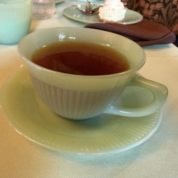 The Green House Tea Room - A nice warm cup of bourbon street tea, served in an emerald teacup. - Tea Rooms Near Me - Bethlehem, Pennsylvania The Green House Tea Room - A nice warm cup of bourbon street tea, served in an emerald teacup. - Tea Rooms Near Me - Bethlehem, Pennsylvania