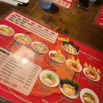 Ramen Sora - Menu - Ramen Near Me - Las Vegas, Nevada