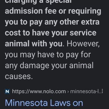 The Inn on Gitche Gumee - Minnesota law prohibiting charging extra for service dogs. - Hotels Near Me - Duluth, Minnesota The Inn on Gitche Gumee - Minnesota law prohibiting charging extra for service dogs. - Hotels Near Me - Duluth, Minnesota