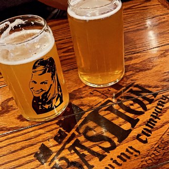 Bastion Brewing - two glasses of beer on a wooden table - Breweries Near Me - Anacortes, Washington Bastion Brewing - two glasses of beer on a wooden table - Breweries Near Me - Anacortes, Washington