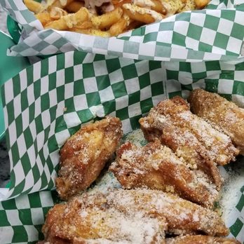 Dream Wings - LPGP(lemon pepper garlic parmesan) wings and fries!! SO good!! - Chicken Wings Near Me - Houston, Texas Dream Wings - LPGP(lemon pepper garlic parmesan) wings and fries!! SO good!! - Chicken Wings Near Me - Houston, Texas