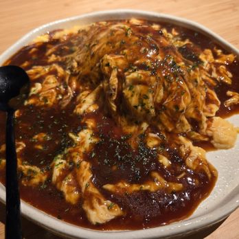 Kyuramen - Omurice w/ demi-glace after tableside presentation - Ramen Near Me - Henderson, Nevada Kyuramen - Omurice w/ demi-glace after tableside presentation - Ramen Near Me - Henderson, Nevada