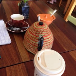 Cenzo Cafe - "Monstro" coffee (lovely and huge) with cute little tea pot.