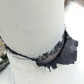 Inspectioneering - A gap between the plumbing vent pipe and the flashing is an easy access for water to penetrate and possibly damage the structure - Home Inspectors Near Me - Davis, California Inspectioneering - A gap between the plumbing vent pipe and the flashing is an easy access for water to penetrate and possibly damage the structure - Home Inspectors Near Me - Davis, California