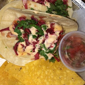 Quincho's - Shrimp tacos. SOO GOOD - American Near Me - Montauk, New York