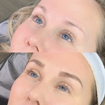 Stellar Permanent Makeup - Before and after and combination (microblading and shading) brow by Vanessa. - Permanent Makeup Near Me - Lansdale, Pennsylvania