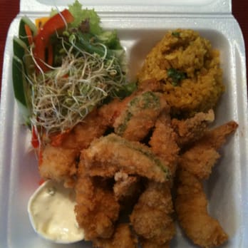 Puka Puka Kitchen - Shrimp plate w curry rice - Asian Fusion Near Me - Hilo, Hawaii Puka Puka Kitchen - Shrimp plate w curry rice - Asian Fusion Near Me - Hilo, Hawaii