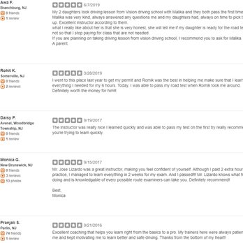 Vision Driving School - See what our students says about us from Yelp, but as per Yelp policy non recomonded reviews - Driving Schools Near Me - Piscataway, New Jersey Vision Driving School - See what our students says about us from Yelp, but as per Yelp policy non recomonded reviews - Driving Schools Near Me - Piscataway, New Jersey