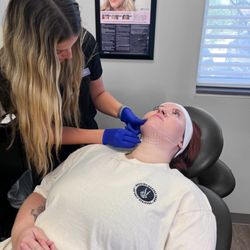 Aesthetic Center of Lubbock - Stevi in the middle of a treatment.