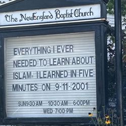 New England Baptist Church - Such hate