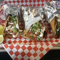 Shrimp, Chicken and Steak Super Taco