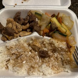 Mixed chicken and steak hibachi combo from tokyo grill in cordova, tn