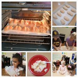 Kinder Academy - Little Red hen baking bread together