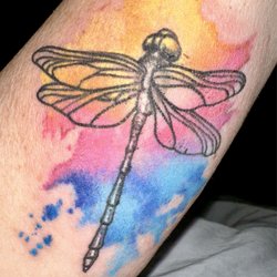 No Hard Feelings - Big Brain 2 - Dragonfly tattoo done by Emily Tides