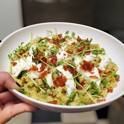Carnivore Cooking - Spring Pea Pasta with Burrata and Crispy Pancetta