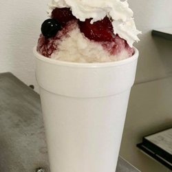 Sneaux’d In Snowballs - Chantilly Snowball....wedding cake with mix berry compote and whipped cream!