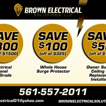 Brown Electrical Solutions - Electricians Near Me - Riviera Beach, Florida Brown Electrical Solutions - Electricians Near Me - Riviera Beach, Florida