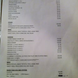 The Dukes Backwater Supper Club - Menu pt. 1