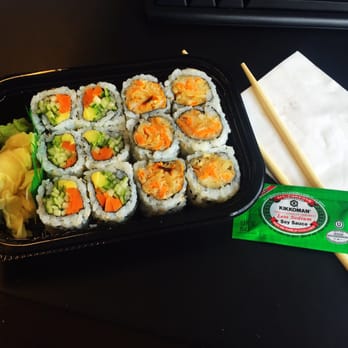 Ryo Sushi - Veggie rolls on the left and Sweet Potato rolls on the right! - Sushi Bars Near Me - Chicago, Illinois Ryo Sushi - Veggie rolls on the left and Sweet Potato rolls on the right! - Sushi Bars Near Me - Chicago, Illinois