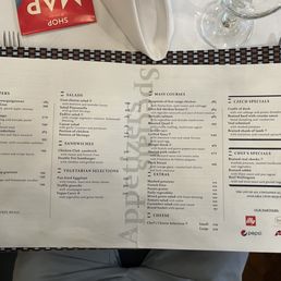 The menu for that evening The menu for that evening
