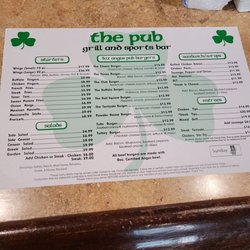 The Pub - Food menu