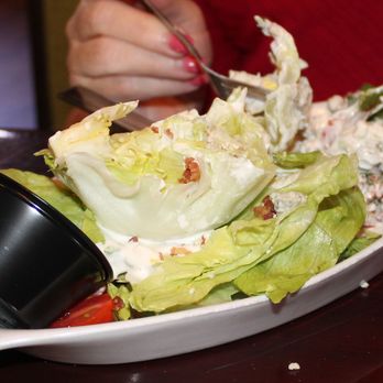 Whiteys Fish Camp - Wedge Salad with Bacon, Blue Cheese, Tomatoes, Lettuce, and Blue Cheese Dressing! - Seafood Near Me - Fleming Island, Florida