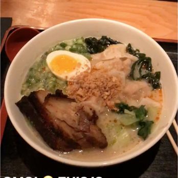 RAMEN-SAN - Details in my review- Tonkotsu with bok choy, pork, wontons, and corn. - Ramen Near Me - Chicago, Illinois RAMEN-SAN - Details in my review- Tonkotsu with bok choy, pork, wontons, and corn. - Ramen Near Me - Chicago, Illinois