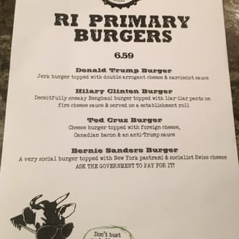 Harry's on Main - Probably the best burger descriptions I've seen in a while... - Bars Near Me - Providence, Rhode Island