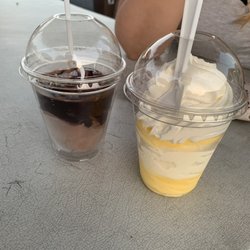 Shaykis Big Dipper - Pineapple Dole Whip and chocolate ice cream with chocolate syrup! So good!