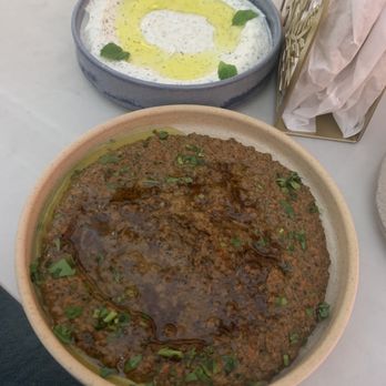Kirby Club - Roasted Red Pepper Dip and Creamy Labneh - Mediterranean Near Me - Fairfax, Virginia Kirby Club - Roasted Red Pepper Dip and Creamy Labneh - Mediterranean Near Me - Fairfax, Virginia