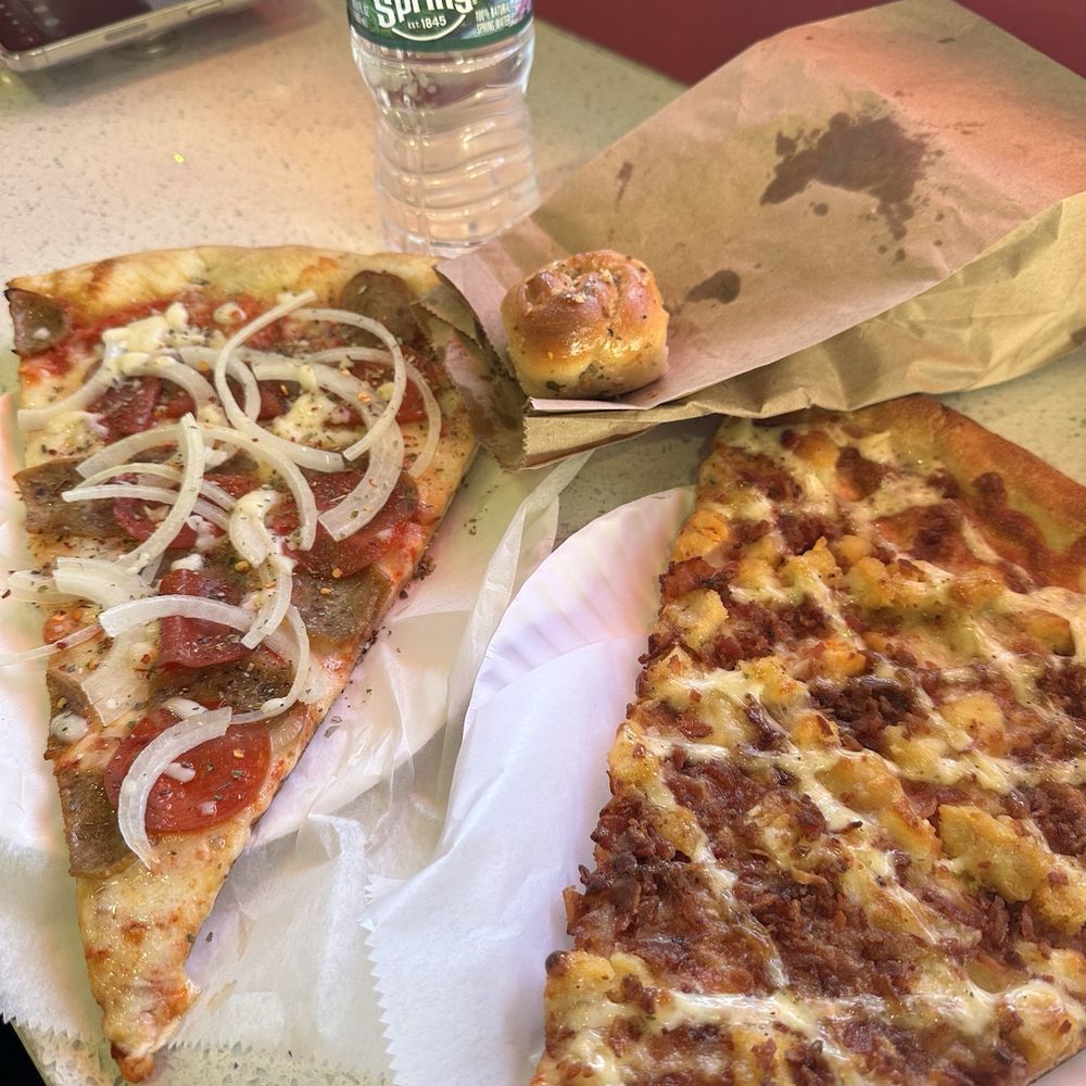 Sam's Famous Pizza - Pepperoni/sausage/onion and chicken bacon ranch pizza - Pizza Near Me - New York, New York