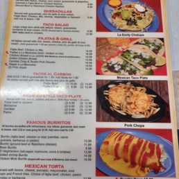 Lunch menu