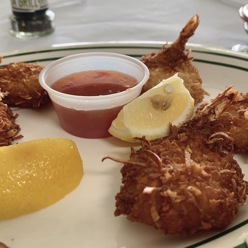 Barracuda Grill - Coconut encrusted shrimp with sweet chili sauce $13.99-Delicious - Seafood Near Me - Marathon, Florida Barracuda Grill - Coconut encrusted shrimp with sweet chili sauce $13.99-Delicious - Seafood Near Me - Marathon, Florida