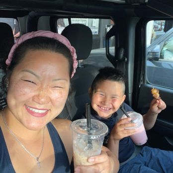 Bobasaur - It's a boba kinda day! Mine was Earl Grey and his was Strawberry smoothie. - Bubble Tea Near Me - Huntington Beach, California
