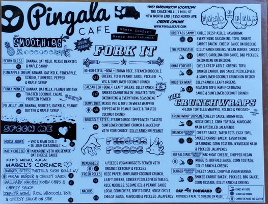 Menu photo 1 Pingala Cafe and Eatery - Chace Mill Burlington, VT Menu photo 1 Pingala Cafe and Eatery - Chace Mill Burlington, VT